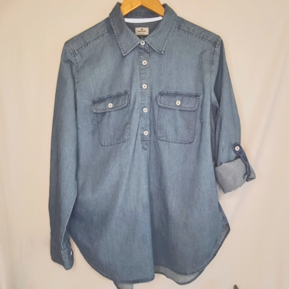 Womens Ridgecut Toughwear Denim Longsleeve Buttondown